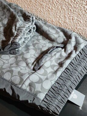 Coach Men’s XXL Gray Signature Monogram Cotton Jogger Pants